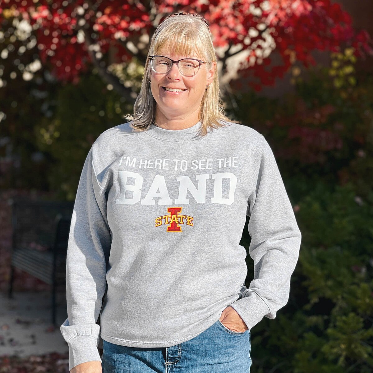 CI Sport I'm Here to See the Band Gray Crewneck